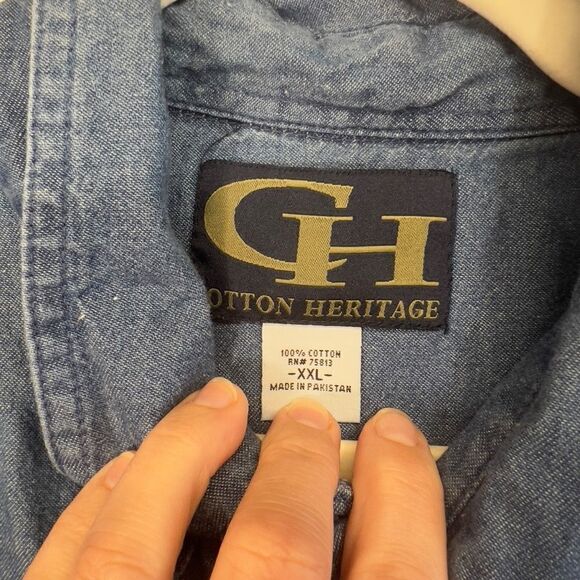 PAUL McCARTNEY US 2005 TOUR DENIM button up SHIRT COTTON HERITAGE xxl - Picture 5 of 14